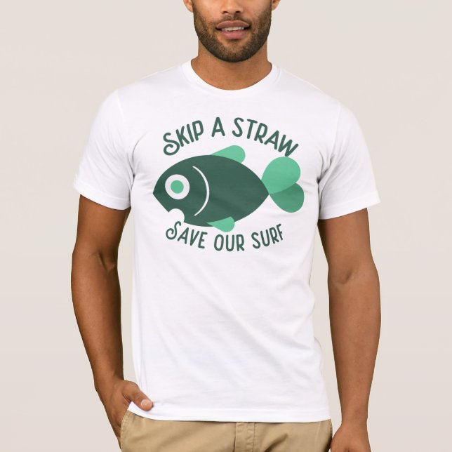Camiseta Ignorar Uma Palheta Salve Nosso Surf (Frente)
