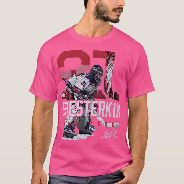 Camiseta Igor Shesterkin New York R Landmark (Frente)