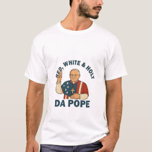Camiseta Igreja Branca Vermelha e Santo Papa 4 de julho