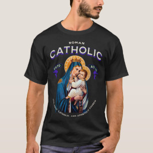 Camiseta Igreja Católica Romana Uma Virgem Mãe Apostólica
