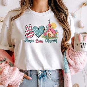 Camiseta Igreja do Amor pela Paz Retron Christian