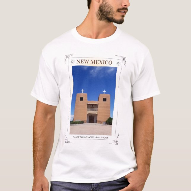 Camiseta Igreja do Coração Sagrada Pueblo do Novo México (Frente)