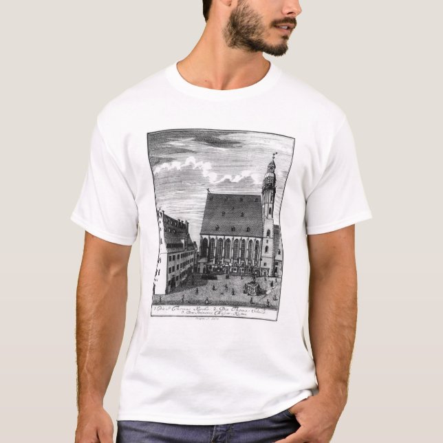 Camiseta Igreja e escola de St Thomas em Leipzig, 1723 (Frente)