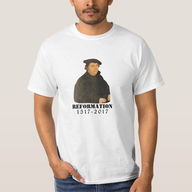Camiseta Igreja luterana de Martin Luther da reforma 500th (Frente)