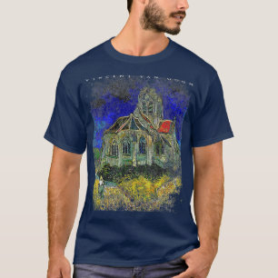 Camiseta Igreja Mens Na Pintura De Auverssuroise Van Gogh