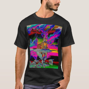 Camiseta Igreja na paisagem psicodélica 2