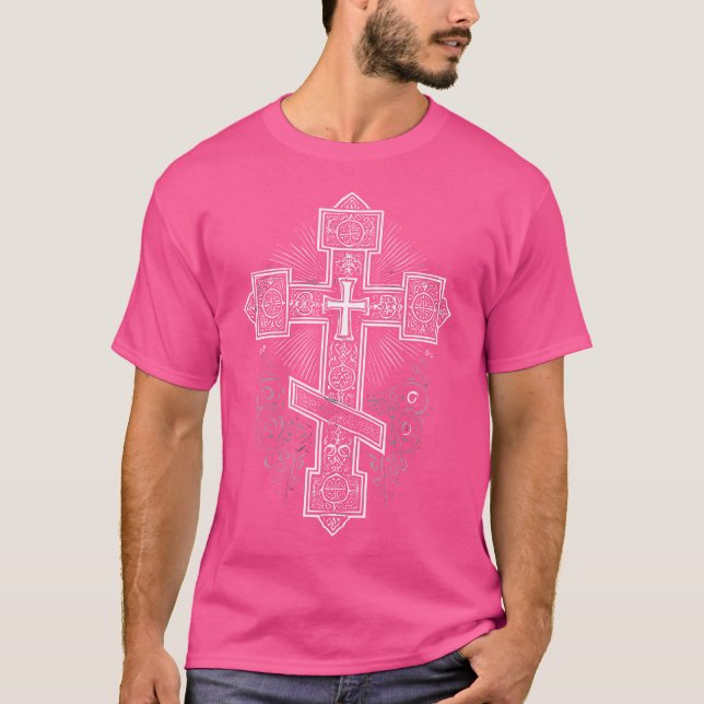 Camiseta Igreja Ortodoxa Russa Cruz Rússia Ortodoxa Chri (Frente)