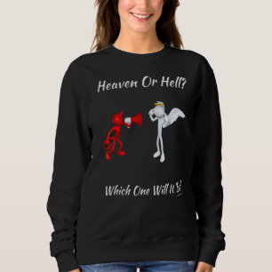 Camiseta Igreja Religiosa Cristã Satã Deus Céu ou Hel