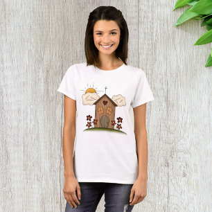 Camiseta Igreja Sunny com Flores Rústicas
