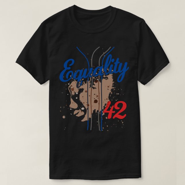 Camiseta Igualdade 42 Baseball Número 42 Jersey End Racism (Frente do Design)