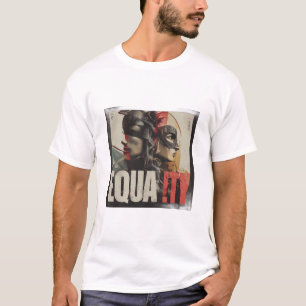 Camiseta IGUALDADE – Cartaz de Arte de Protesto Ousado e Ás