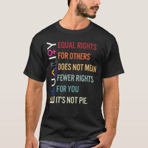 Camiseta Igualdade De Direitos Para Outros Apoiam A Lgbt Hu