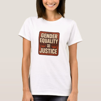Camiseta Igualdade de Gênero = Justiça – Feminista Retro Qu