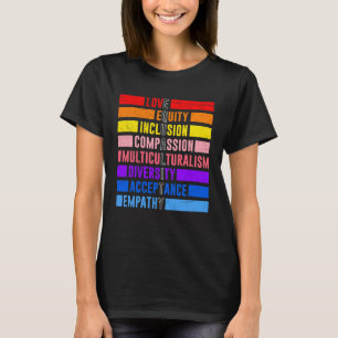Camiseta Igualdade de inclusão - Aceitação Diversidade