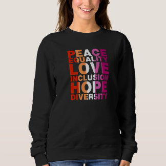 Camiseta Igualdade de Paz Inclusão de Esperança Diversidade