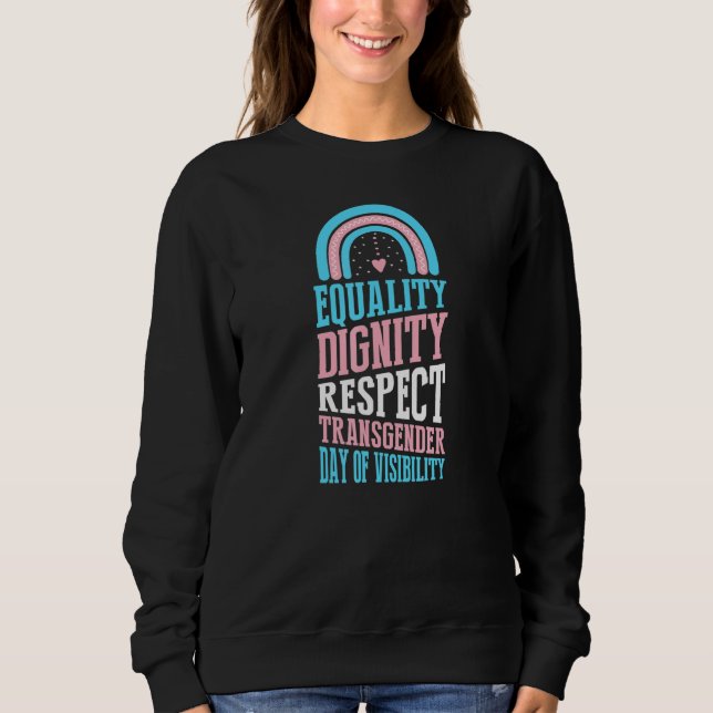 Camiseta Igualdade Dignidade Respeito Dia Transgênero Da Vi (Frente)