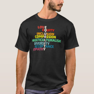 Camiseta Igualdade e empatia Inclusão dos Direitos Humanos