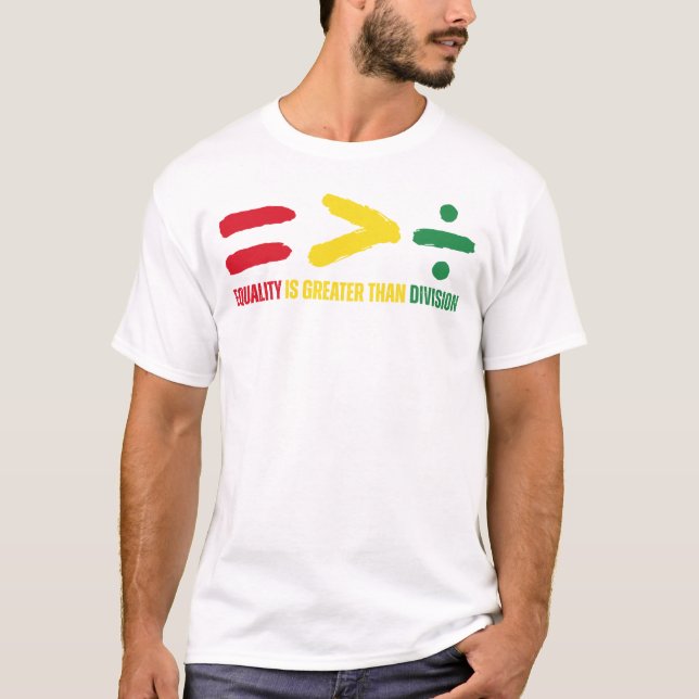 Camiseta Igualdade é maior que divisão afro-americana (Frente)