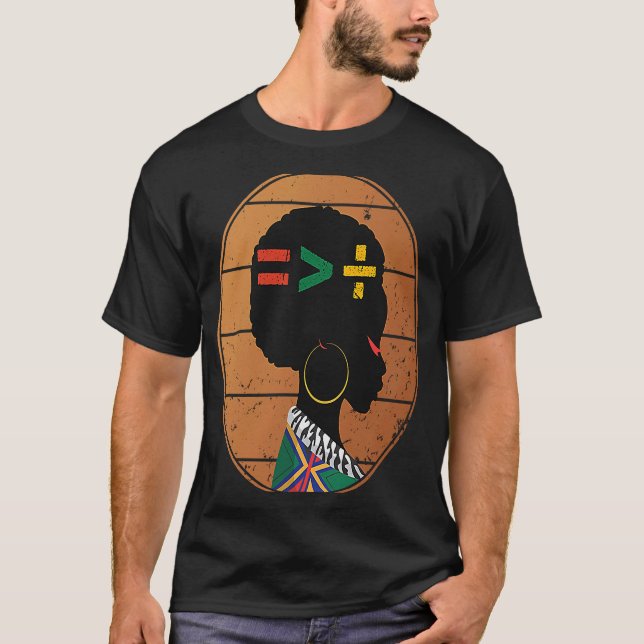 Camiseta Igualdade É Maior Que Divisão História Negra (Frente)