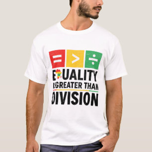 Camiseta Igualdade é Maior que Divisão História Negra Me