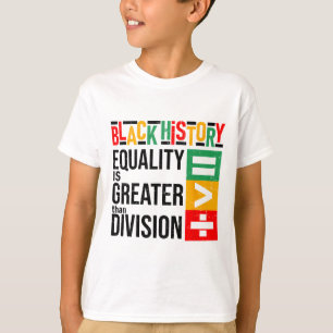 Camiseta Igualdade é Maior que Divisão História Negra Me