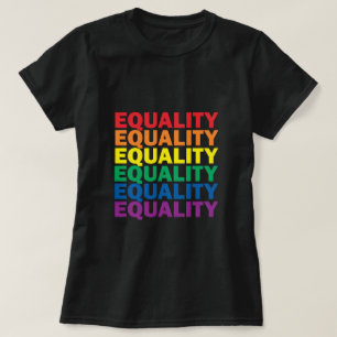 CAMISETA IGUALDADE ENTRE BOAS-CHUVAS IGUALDADE LGBTQI GAY L