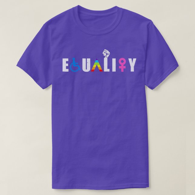 Camiseta Igualdade LGBT Orgulho gay Sinalizador Orgulhoso A (Frente do Design)