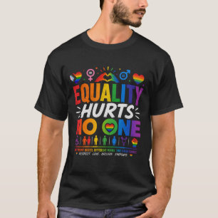 Camiseta Igualdade Não Magoa Ninguém Orgulho LGBTQ Direitos