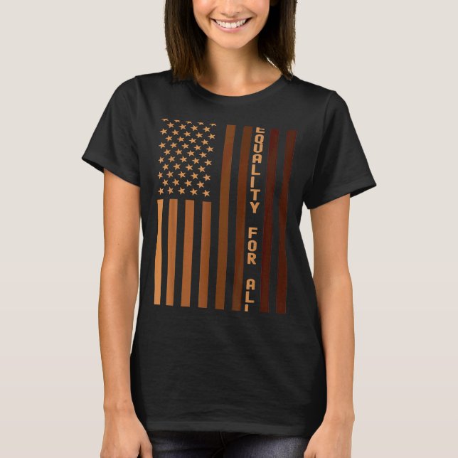 Camiseta Igualdade Para Todos Mês da História Negra Mulhere (Frente)