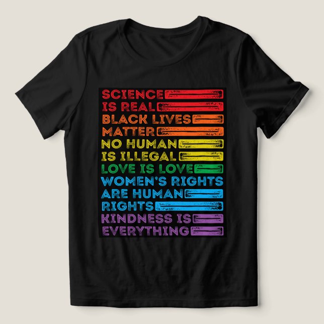 Camiseta Igualdade Pró-Democracia para Todos (Design frontal)