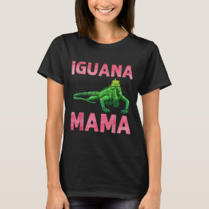 Camiseta Iguana Art Para Mamãe Raparigas Lizard Réptil Igua