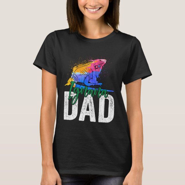 Camiseta Iguana Dad  Reptiles  Pet Reptile Owner Graphic (Frente)