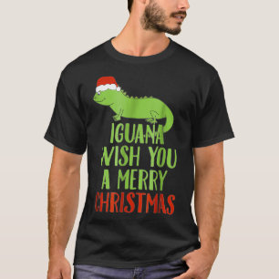 Camiseta Iguana Desejo-Lhe Um Feliz Natal, Feliz Holid De N