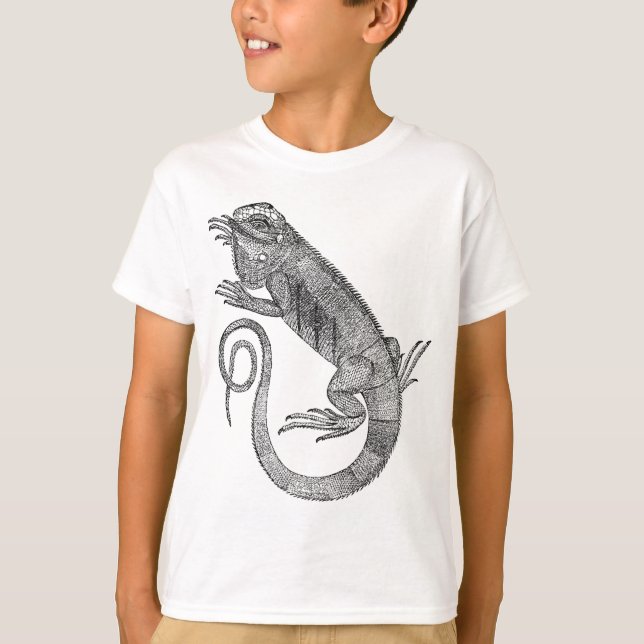 Camiseta Iguana do vintage (Frente)