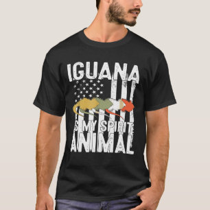 Camiseta Iguana É Meu Espírito Animal Usa Patriótica Americ