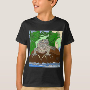Camiseta Iguana em uma rocha
