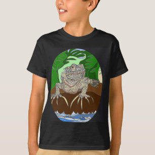 Camiseta Iguana em uma rocha