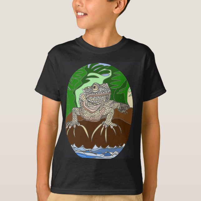 Camiseta Iguana em uma rocha (Frente)