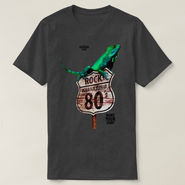 Camiseta Iguana Green Old Board Redbubble Jump (Frente do Design)