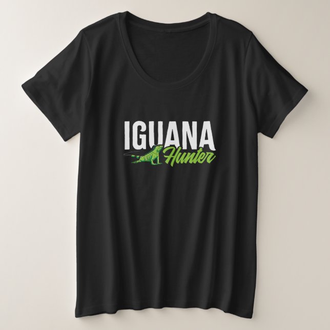 Camiseta Iguana Hunter Herbivorous Lizard Sharp Eye Specie (Frente do Design)