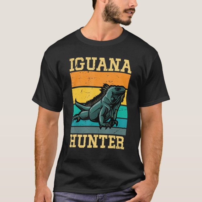 Camiseta Iguana hunter para rapazes Iguanas Iguana Lizard h (Frente)
