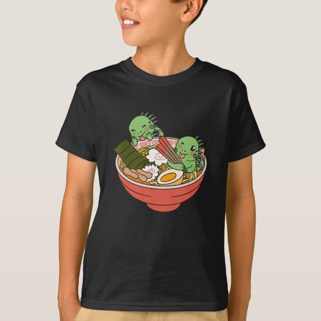 Camiseta Iguana Kawaii Ramen Funny Pet Gift (Frente)