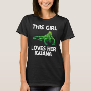 Camiseta Iguana Legal Para Meninas Crianças Lagarto Réptil