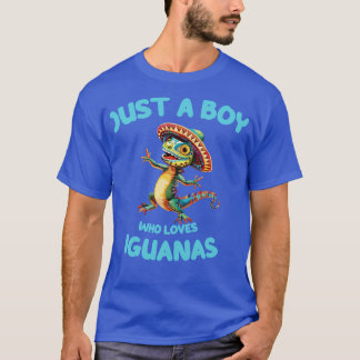 Camiseta Iguana Lizard Apenas Um Menino Que Ama Iguanas