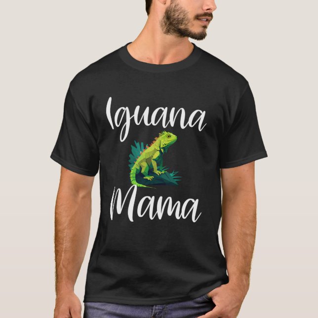 Camiseta Iguana Mama Iguana Mãe Iguana Lizard Pet Réptil (Frente)