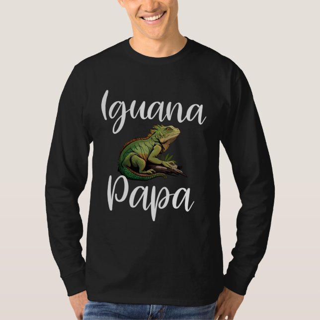 Camiseta Iguana Papa  Iguana Dad Iguana Lizard Pet Reptile  (Frente)