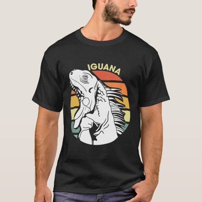 Camiseta Iguana Retro Herbivorous Lizard Sharp Eye Specie I (Frente)