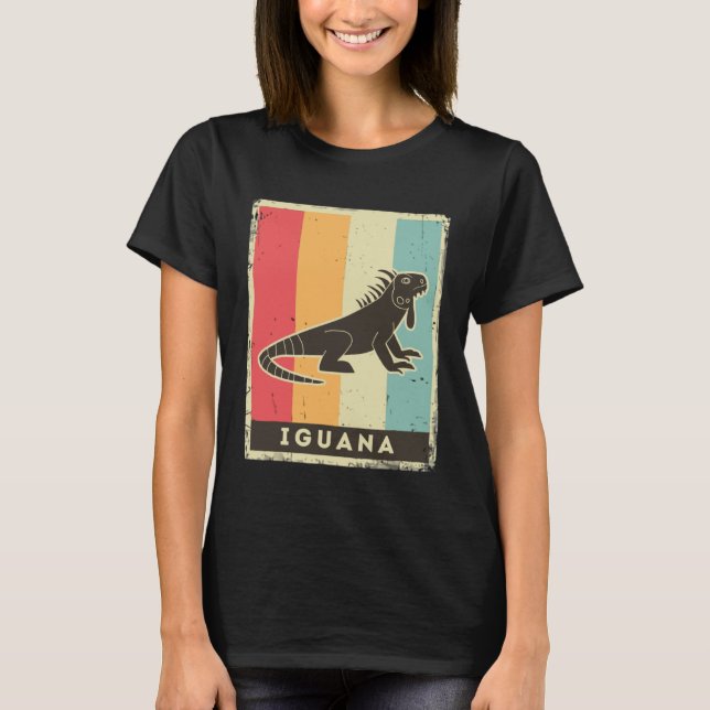 Camiseta Iguana  Retro Poster Animal (Frente)