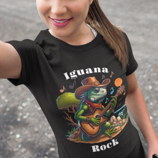 Camiseta Iguana Serenading Swamp Dweller Rock (Criador carregado)