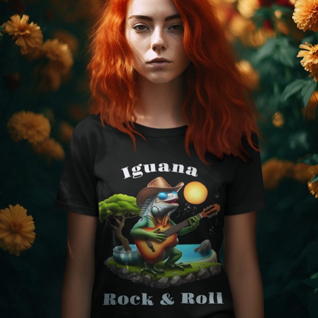 Camiseta Iguana Serenading Swamp Dweller Rock (Criador carregado)